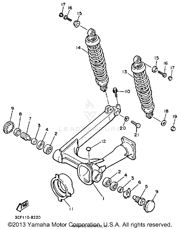 Swing Arm Rear Shocks Schematic