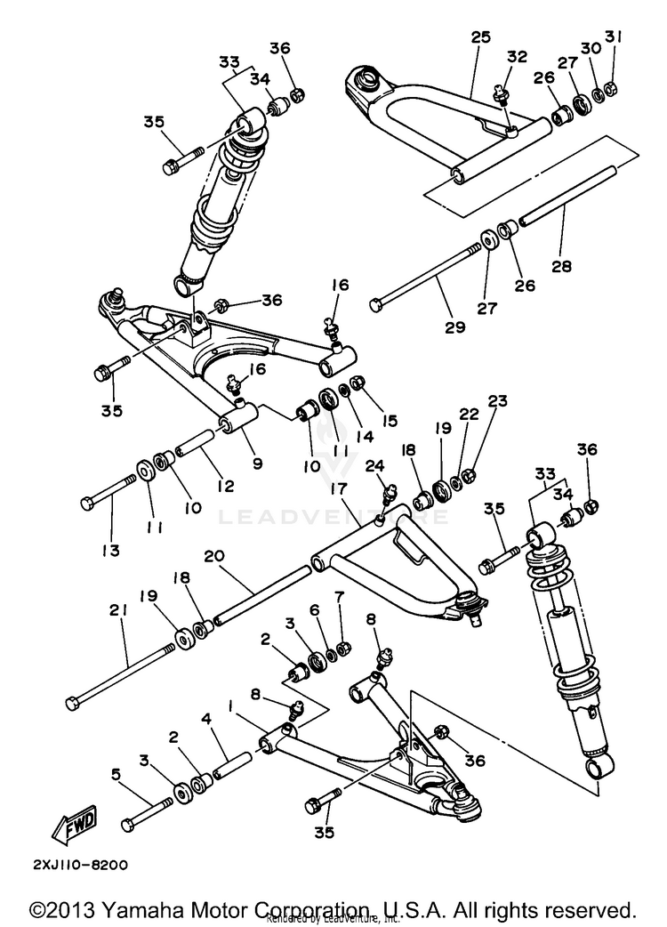 Front Suspension Wheel Schematic