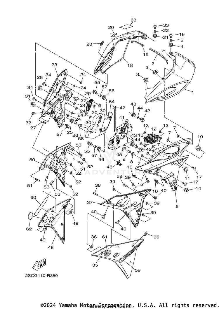 Cowling FJ09 CA - FJ09GCB - 2016 Schematic