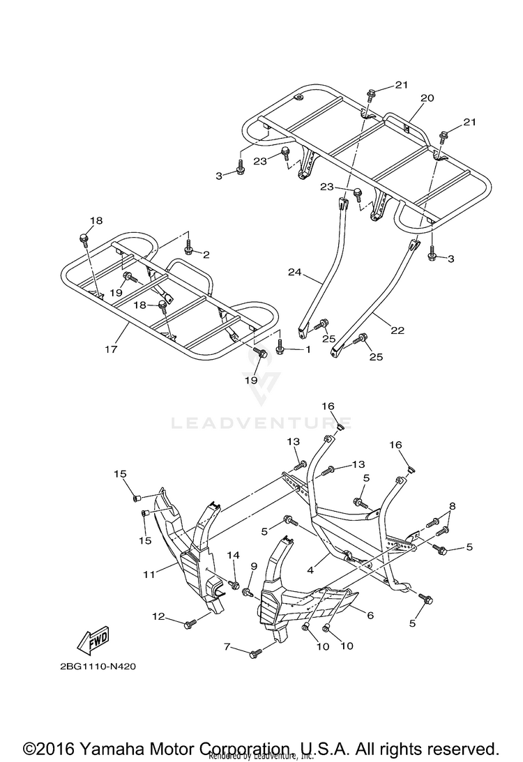 Guard GRIZZLY 4WD HUNTER - YFM700DHFH - 2015 Schematic