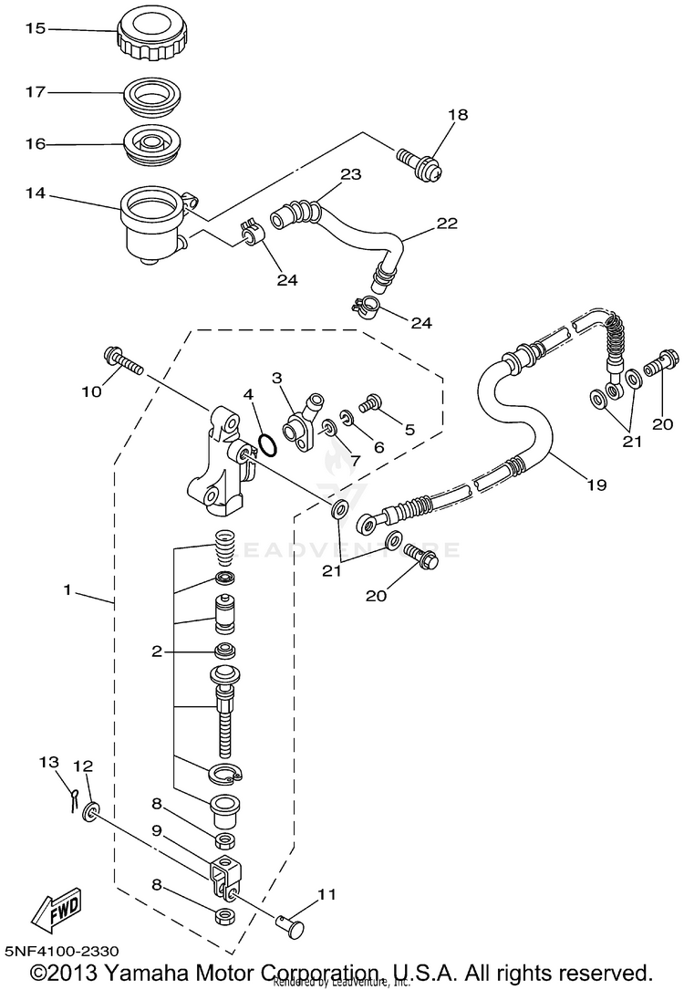 Rear Master Cylinder Schematic