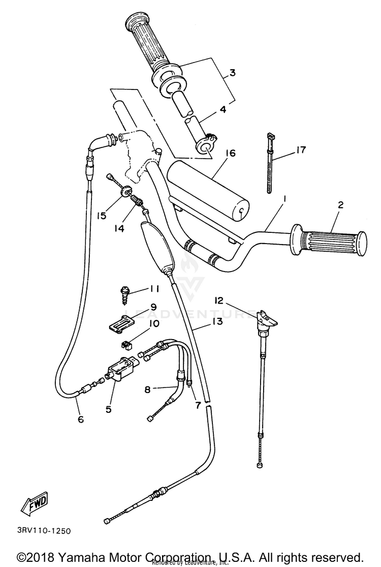 Steering Handle - Cable Schematic