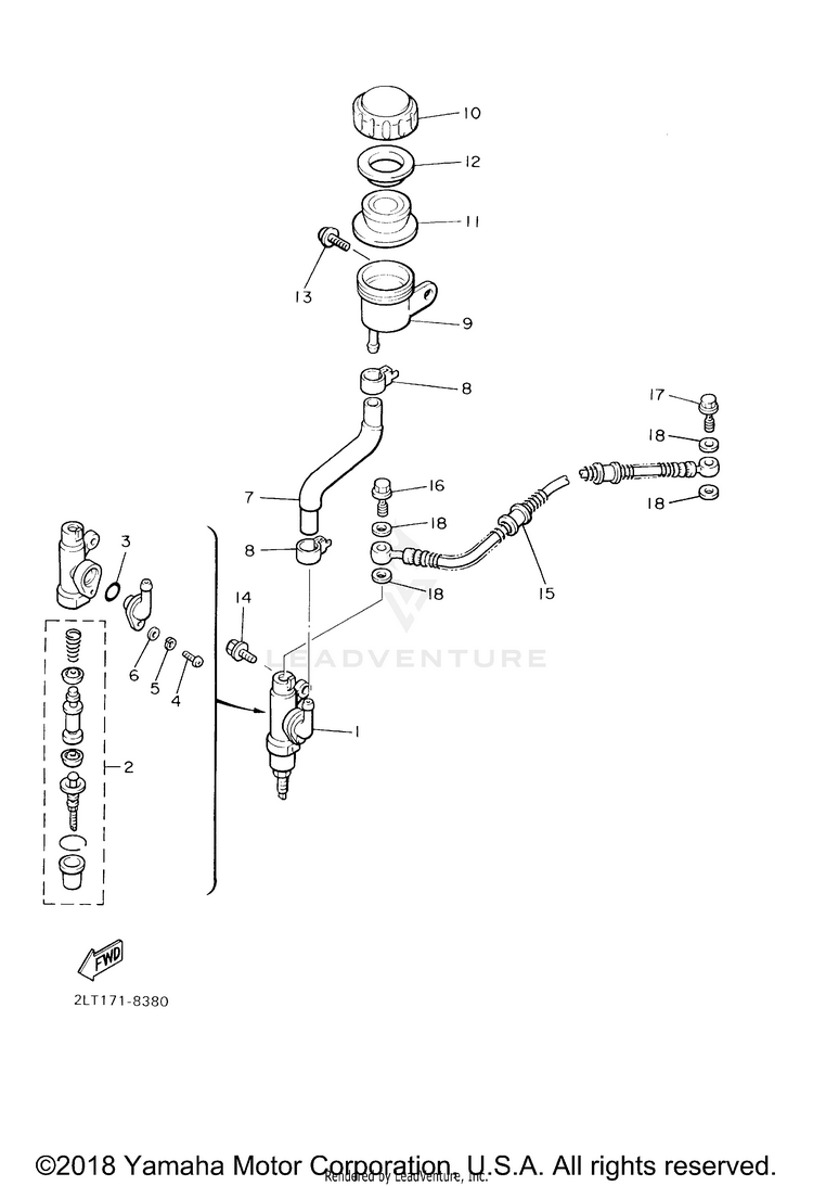 Rear Master Cylinder Schematic