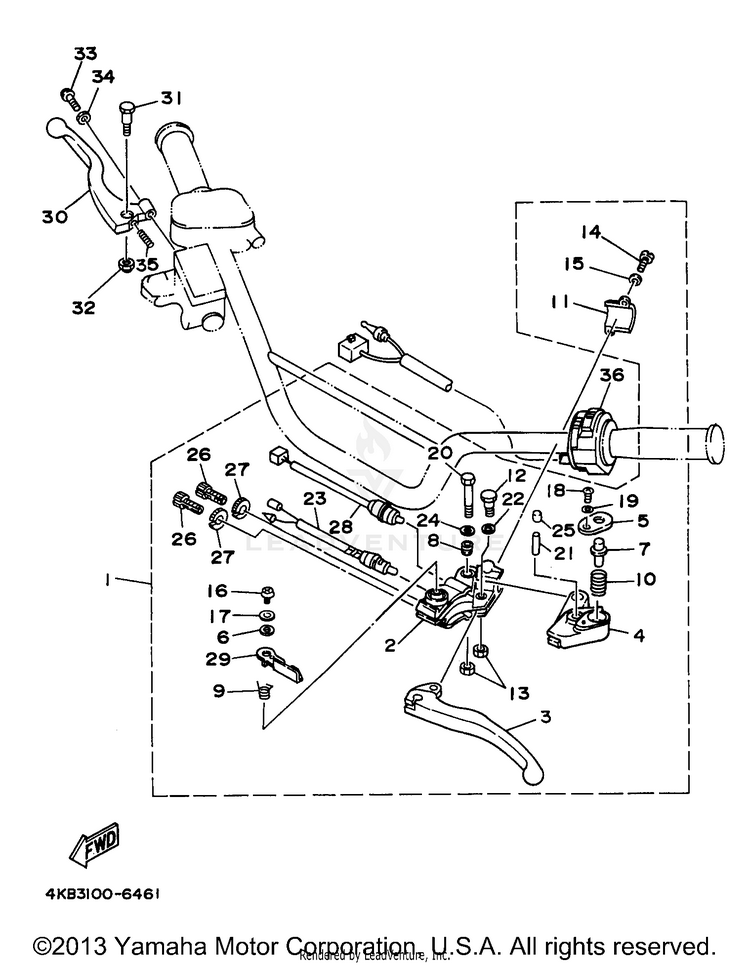 Handle Switch - Lever Schematic