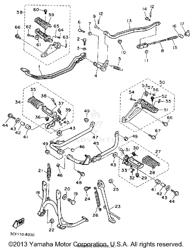 Stand Footrest Schematic