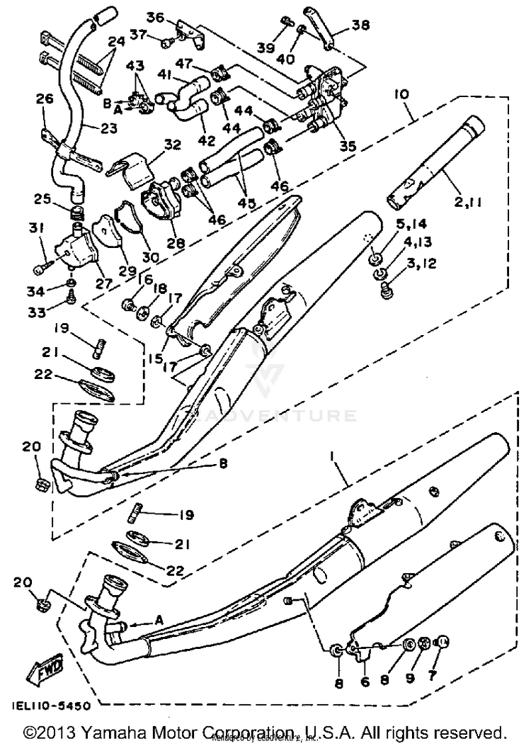 Exhaust Rz350nc Schematic