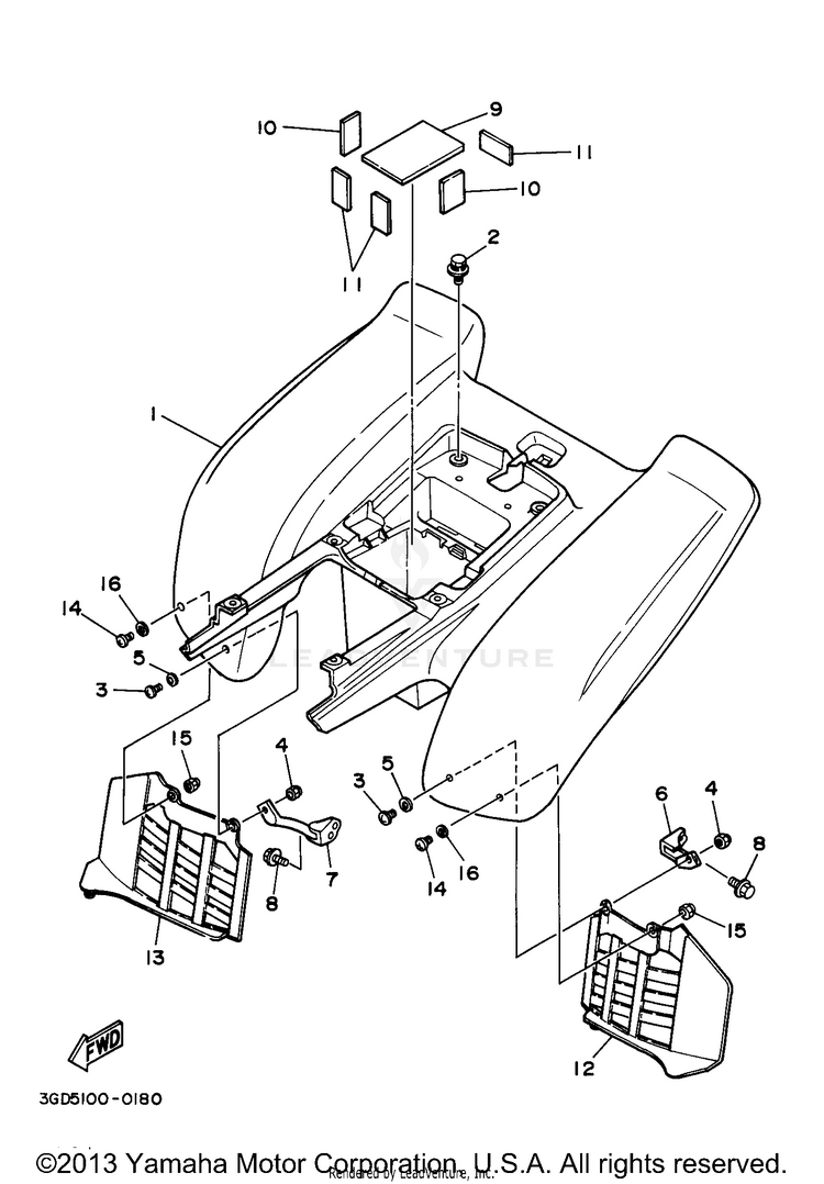 Rear Fender Schematic