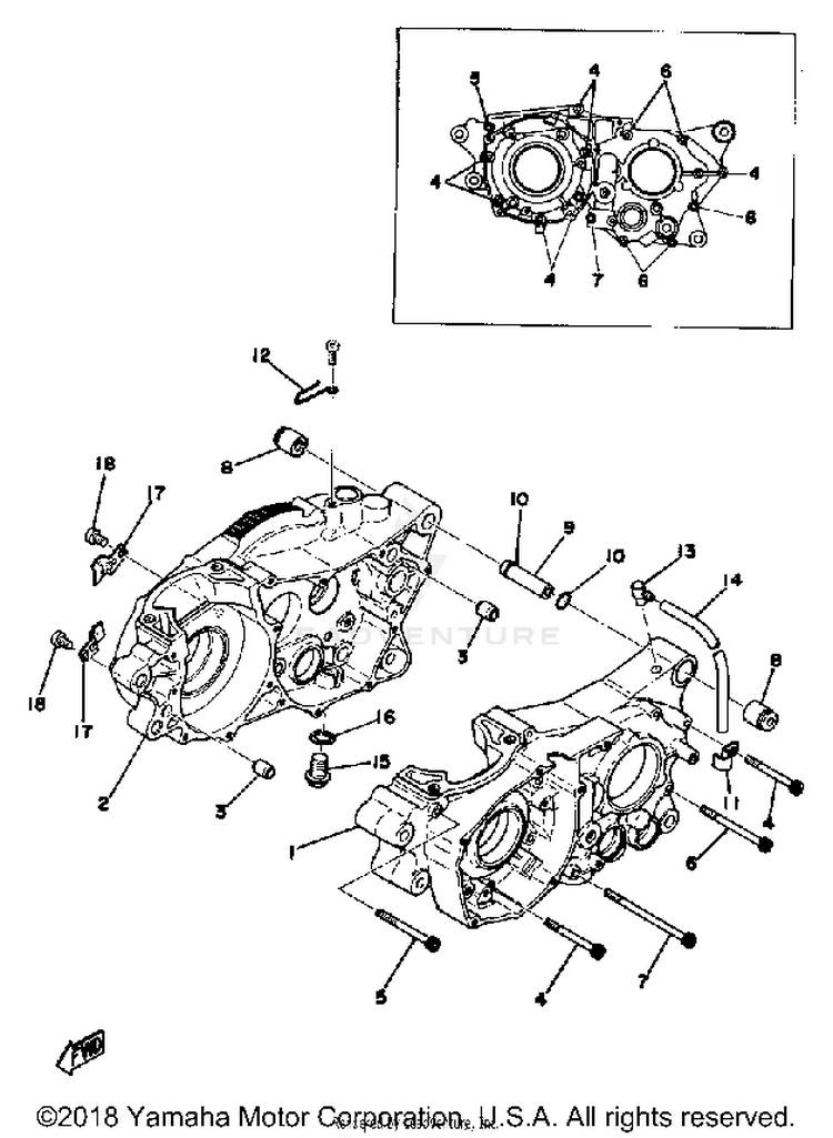 Crankcase 250b - C - 400b - C Schematic