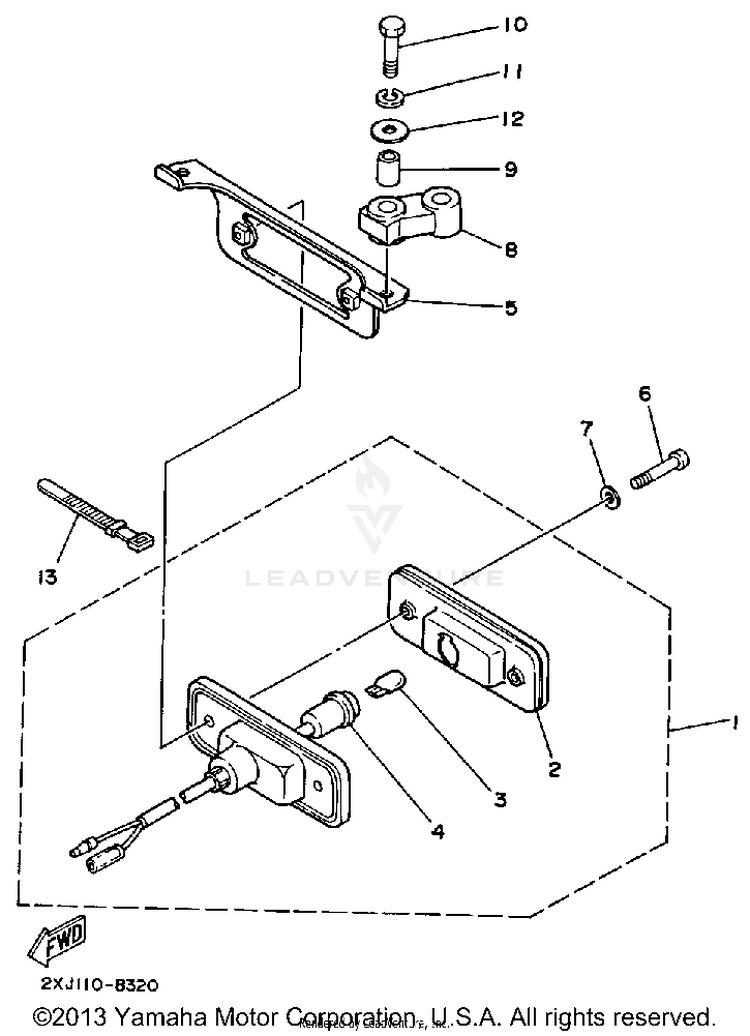 Taillight BLASTER - YFS200B - 1991 Schematic