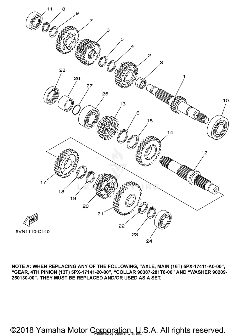 Transmission ROAD STAR WARRIOR - XV1700PCRC - 2003 Schematic