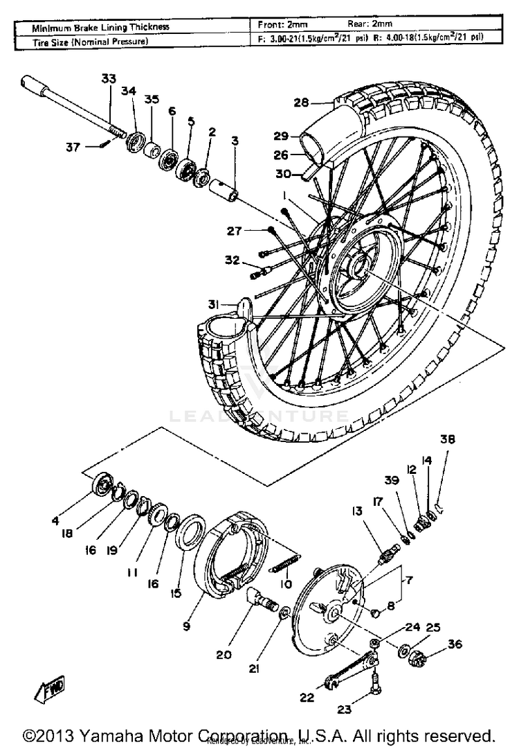 Front Wheel Schematic