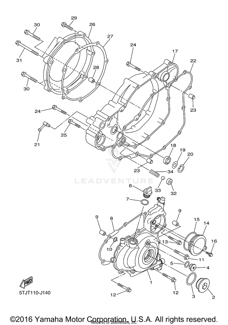 Crankcase Cover 1 Schematic