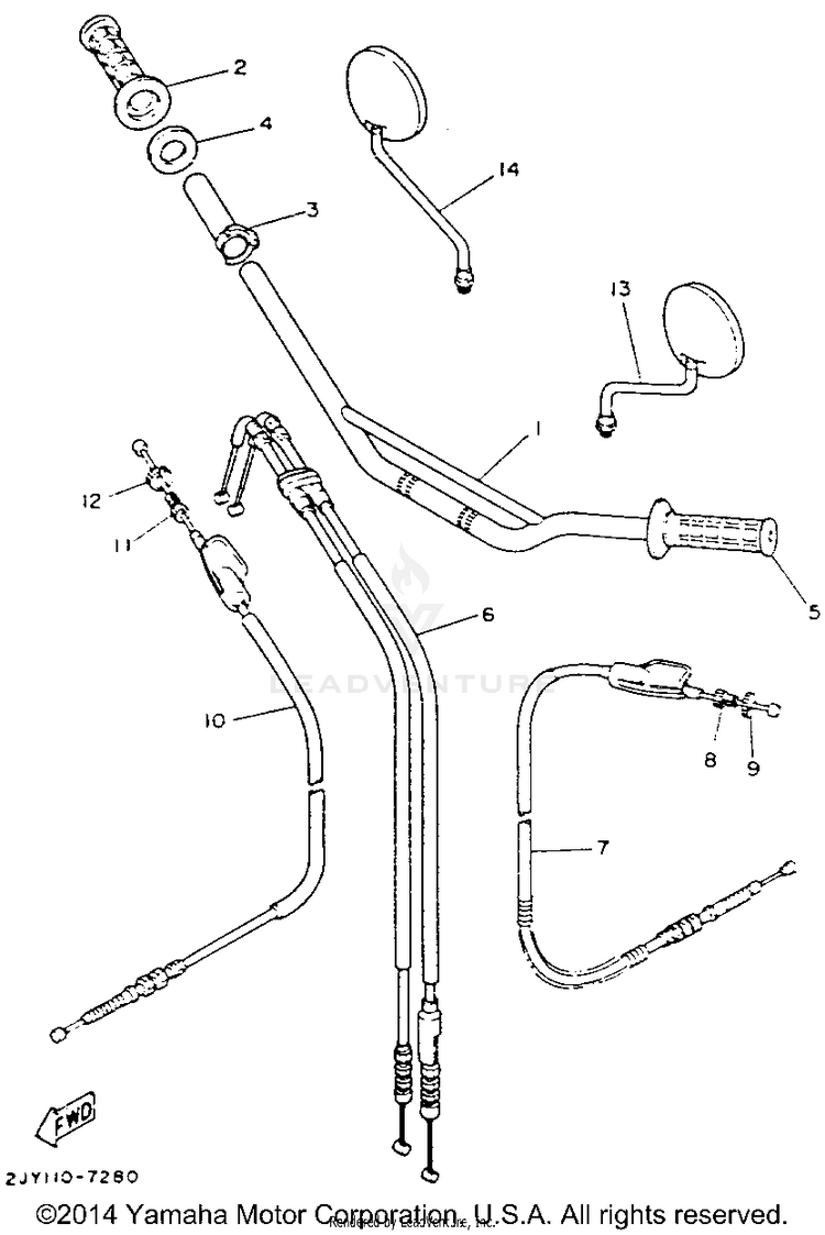 Handlebar Cable Schematic