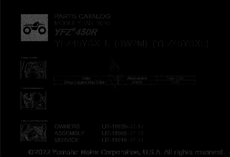 1 Title Page YFZ450R - YFZ45YSXLL - 2020 Schematic