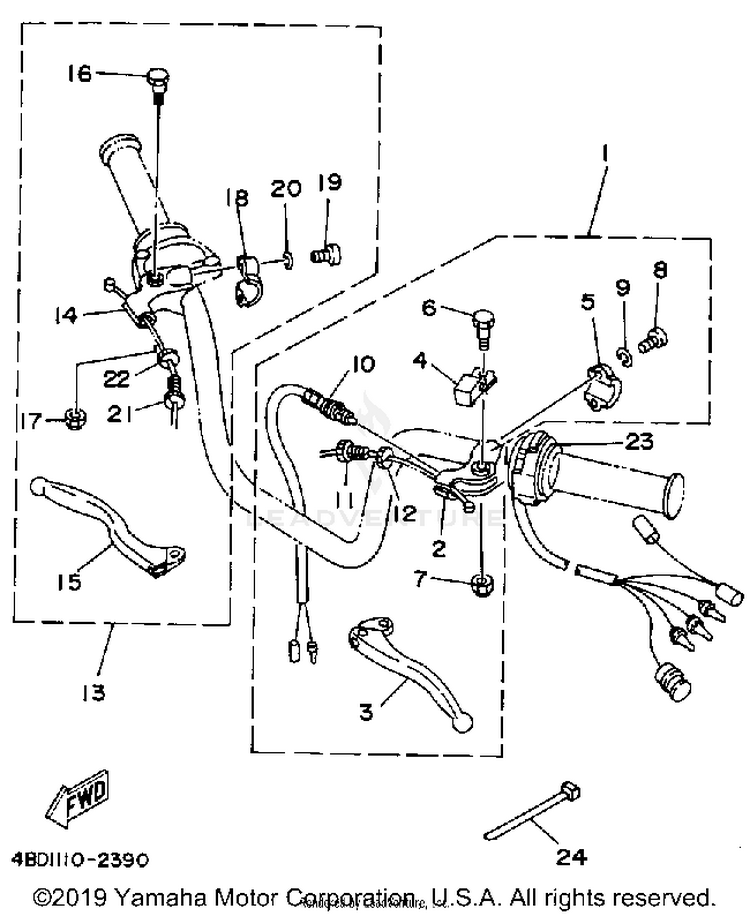 Handle Switch-Lever Schematic