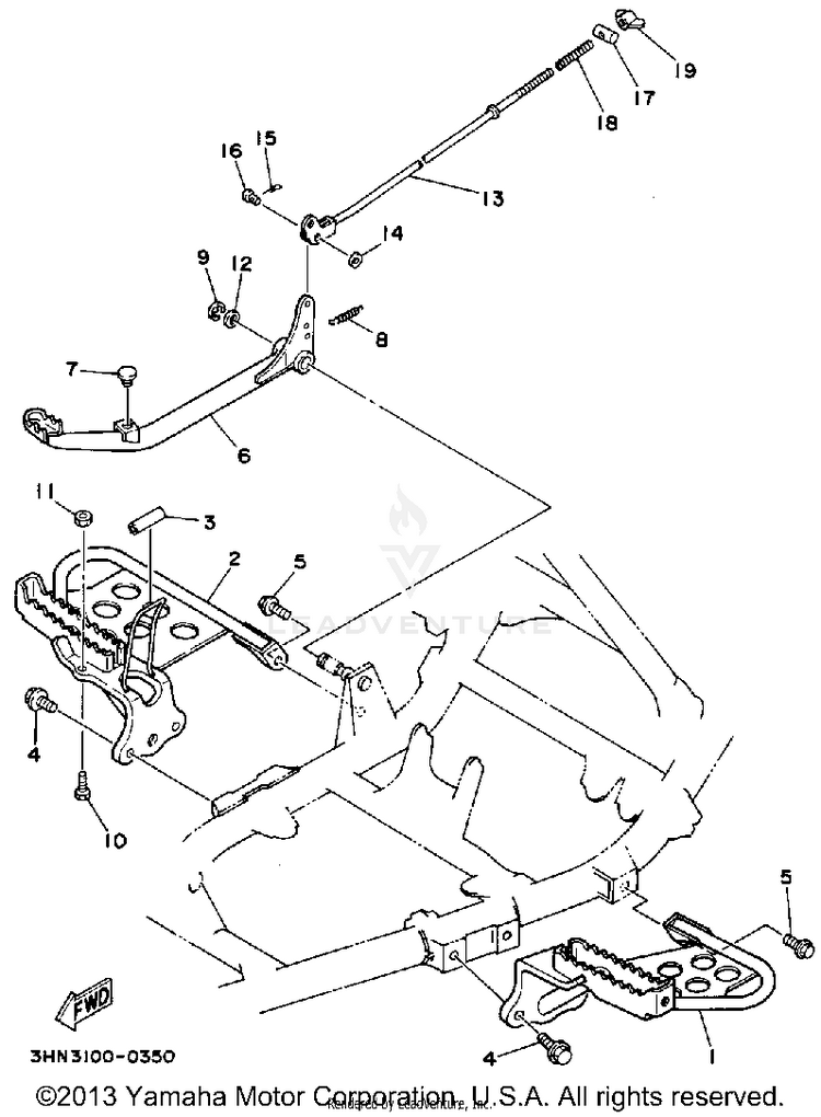 Stand-Footrest Schematic