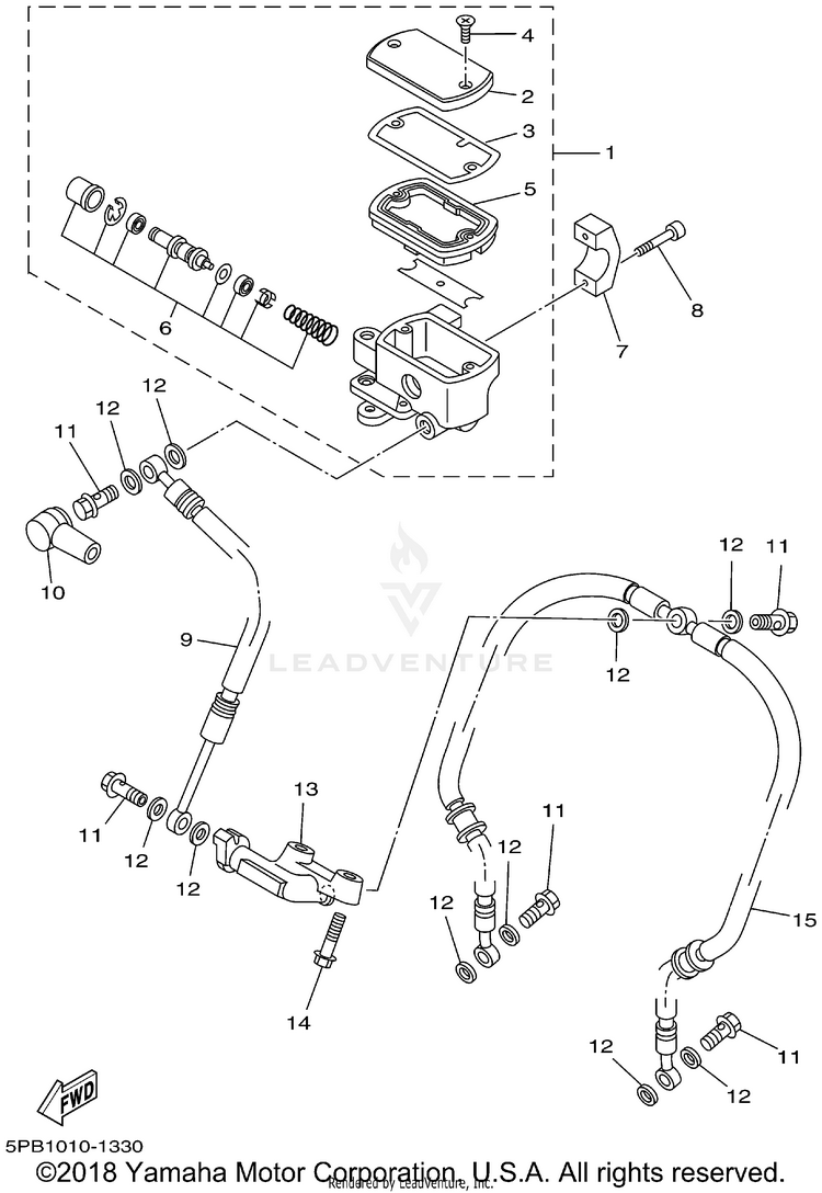 Front Master Cylinder Schematic