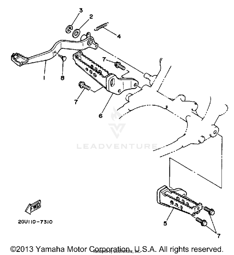 Stand-Footrest Schematic
