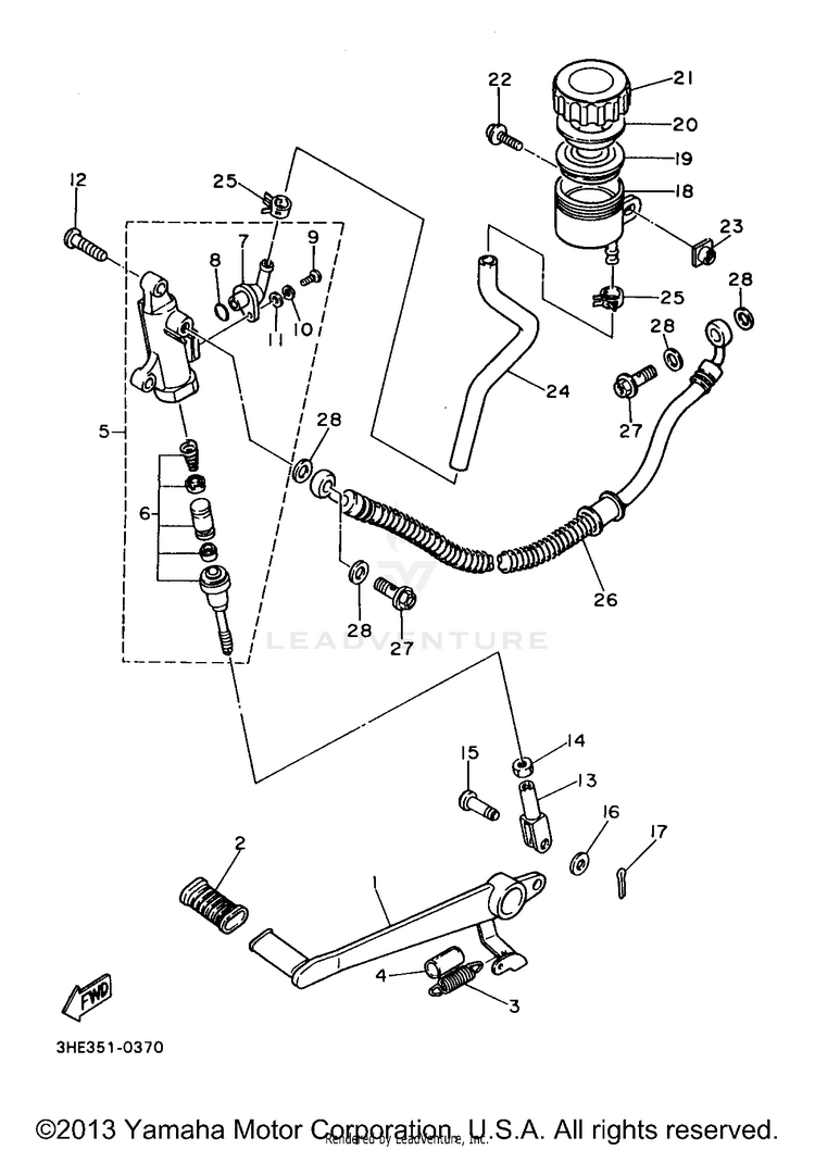 Rear Master Cylinder Schematic
