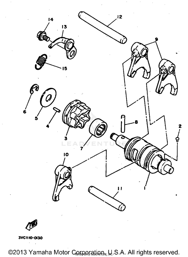 Shift Cam - Shift Fork Schematic