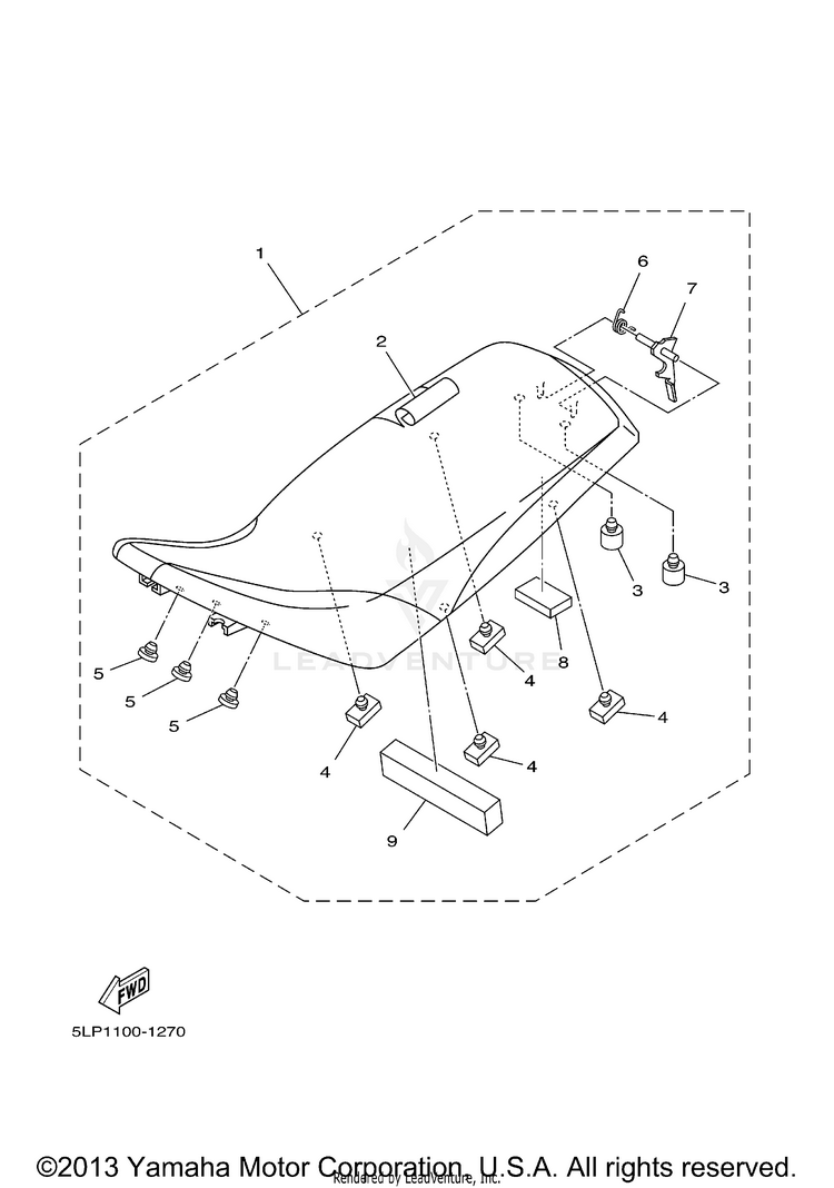 Seat RAPTOR  660R - YFM660RR - 2003 Schematic