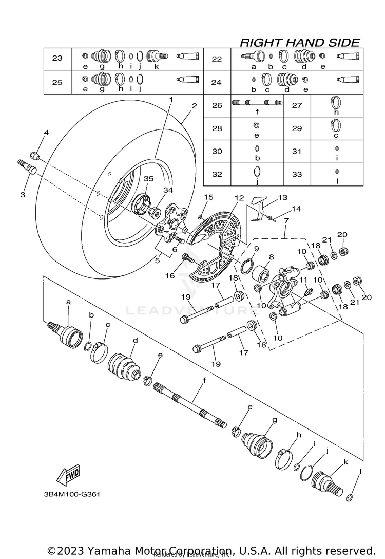 Rear Wheel 2 GRIZZLY 700 SPECIAL EDITION - YFM7FGPSPX - 2008 Schematic