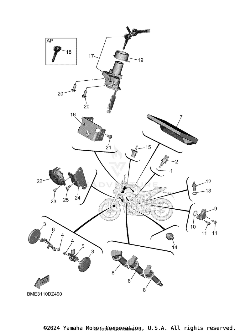 Electrical 2 MT09 - MT09RCB - 2024 Schematic