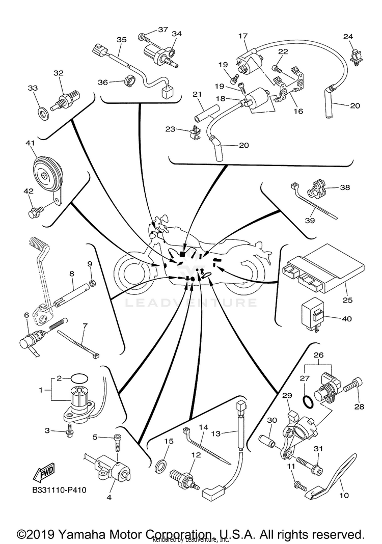 Electrical 1 BOLT C SPEC - XVS95CRFCG - 2015 Schematic