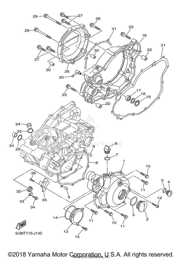 Crankcase Cover 1 Schematic