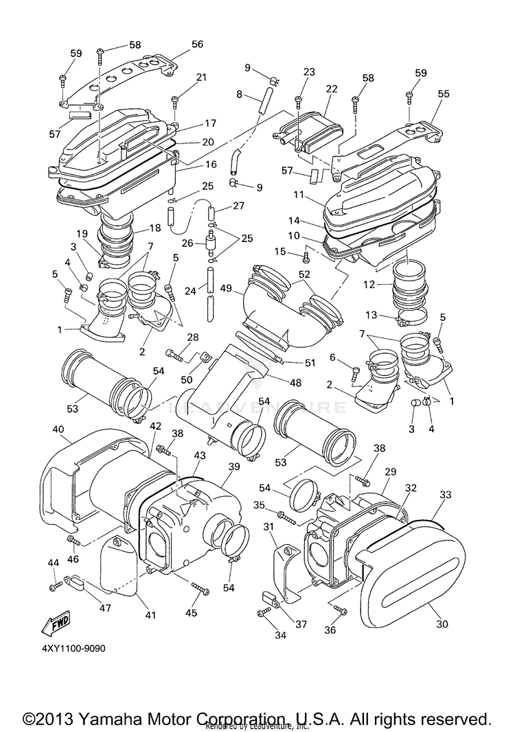 Intake VENTURE MM LIMITED EDITION (CA Ed.) - XVZ13TFSMC - 2000 Schematic