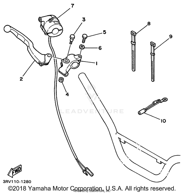 Handle Switch - Lever Schematic