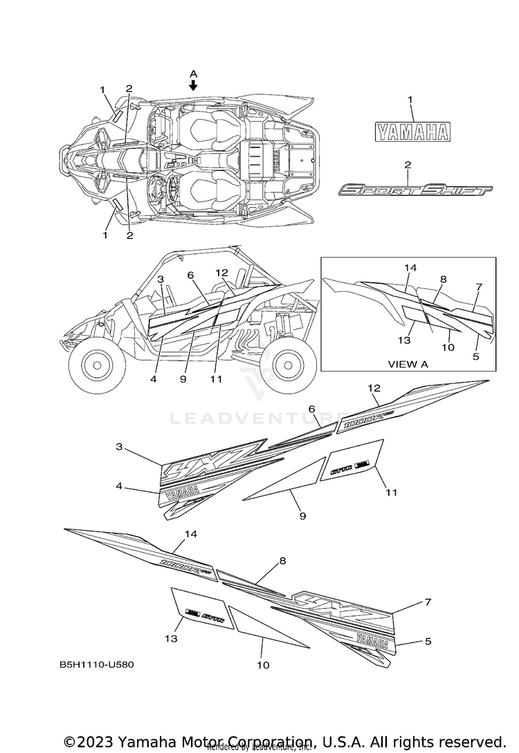 Graphics YXZ1000R EPS SS SE - YXZ10YESKL - 2019 Schematic