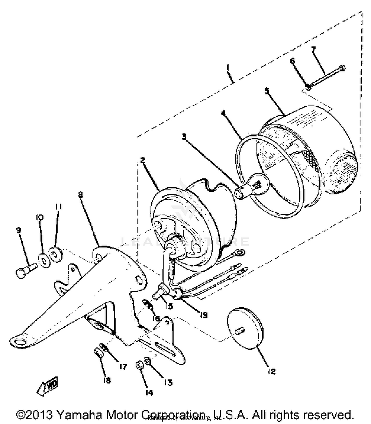 Tail Lamp GT80C - 1976 Schematic