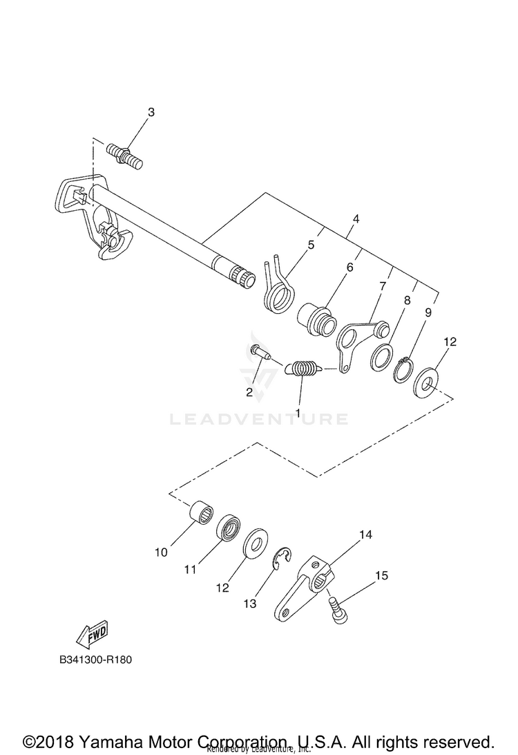 Shift Shaft XSR700 - XSR700JCL - 2018 Schematic