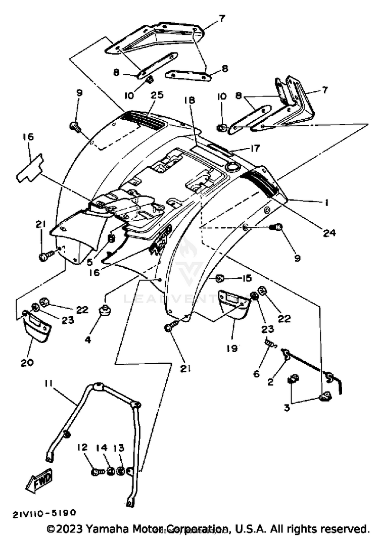 Rear Fender Schematic