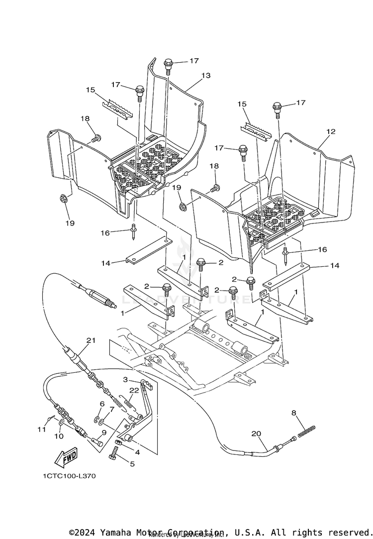 Stand Footrest GRIZZLEY 450 HUNTING - YFM450DAEH - 2014 Schematic