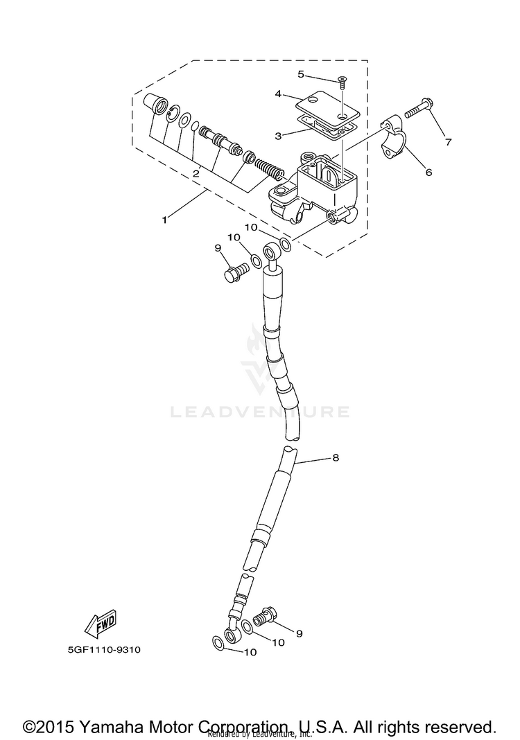 Front Master Cylinder Schematic