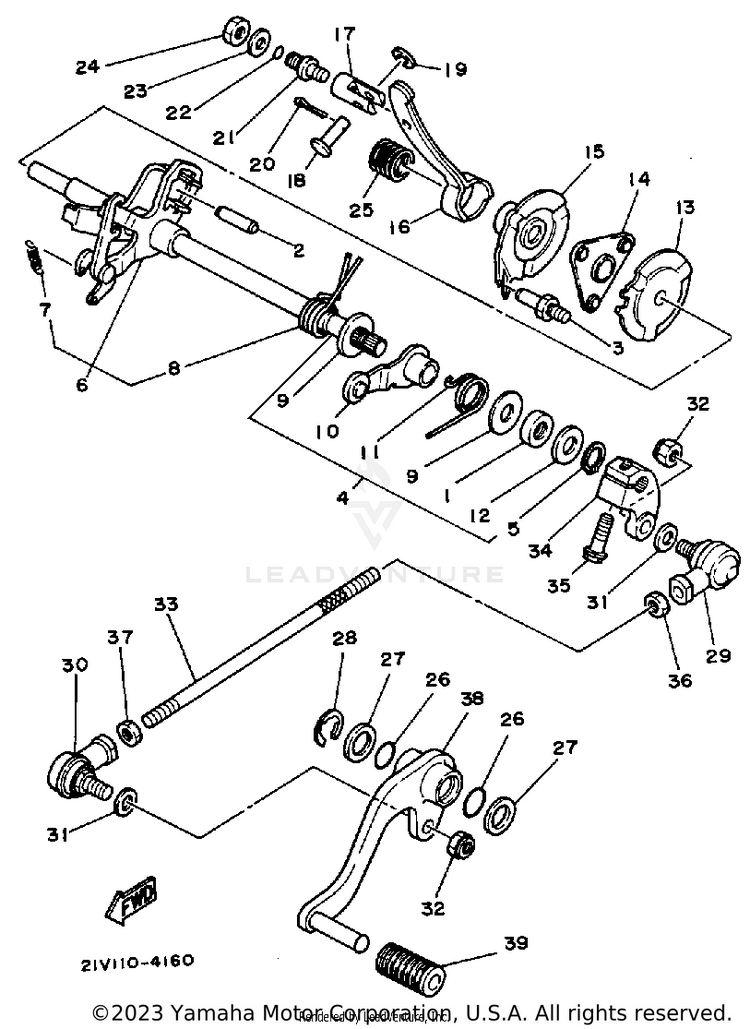 Shift Shaft - Pedal Ytm200k Schematic