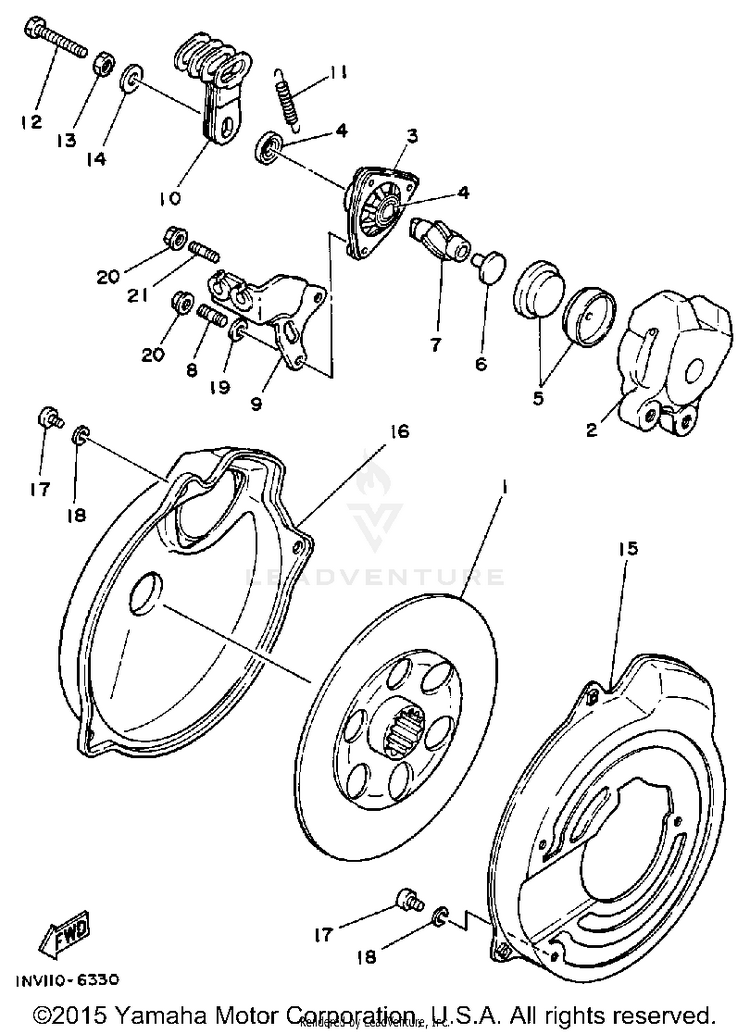 Rear Brake Caliper Schematic