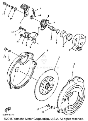 Rear Brake Caliper Schematic