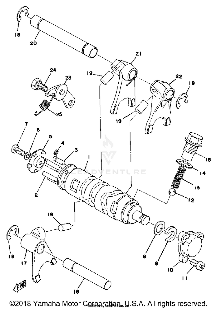Shift Cam-Fork Schematic