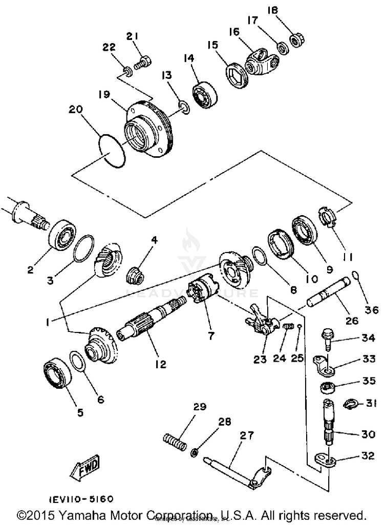 Middle Drive Gear Schematic