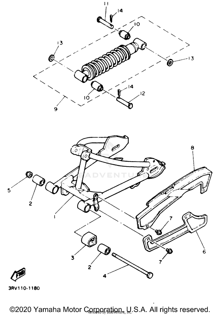 Swing Arm Rear Shocks Schematic