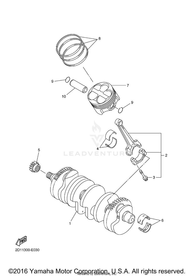 Crankshaft Piston Schematic