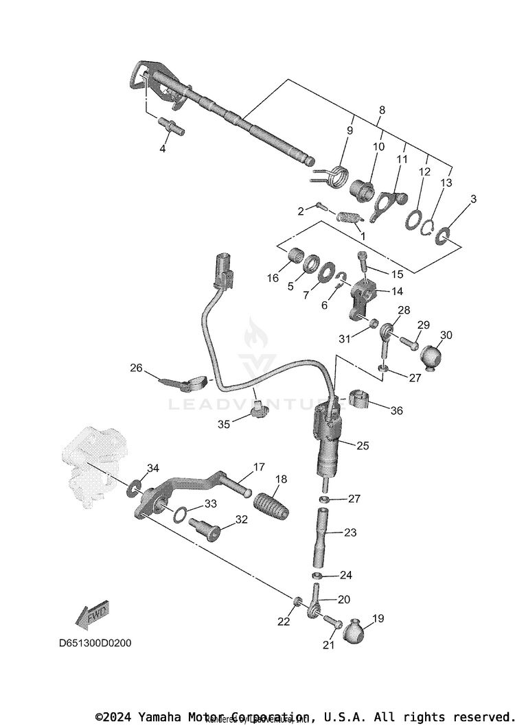 Shift Shaft XSR900 - XSR900SCB - 2025 Schematic