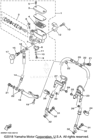 Front Master Cylinder Schematic