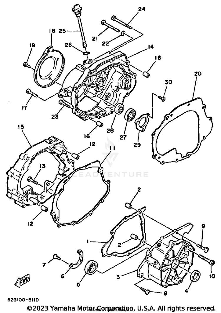 Crankcase Cover 1 Schematic