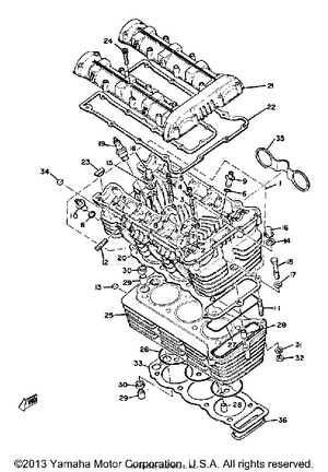 Cylinder Head Cylinder Schematic