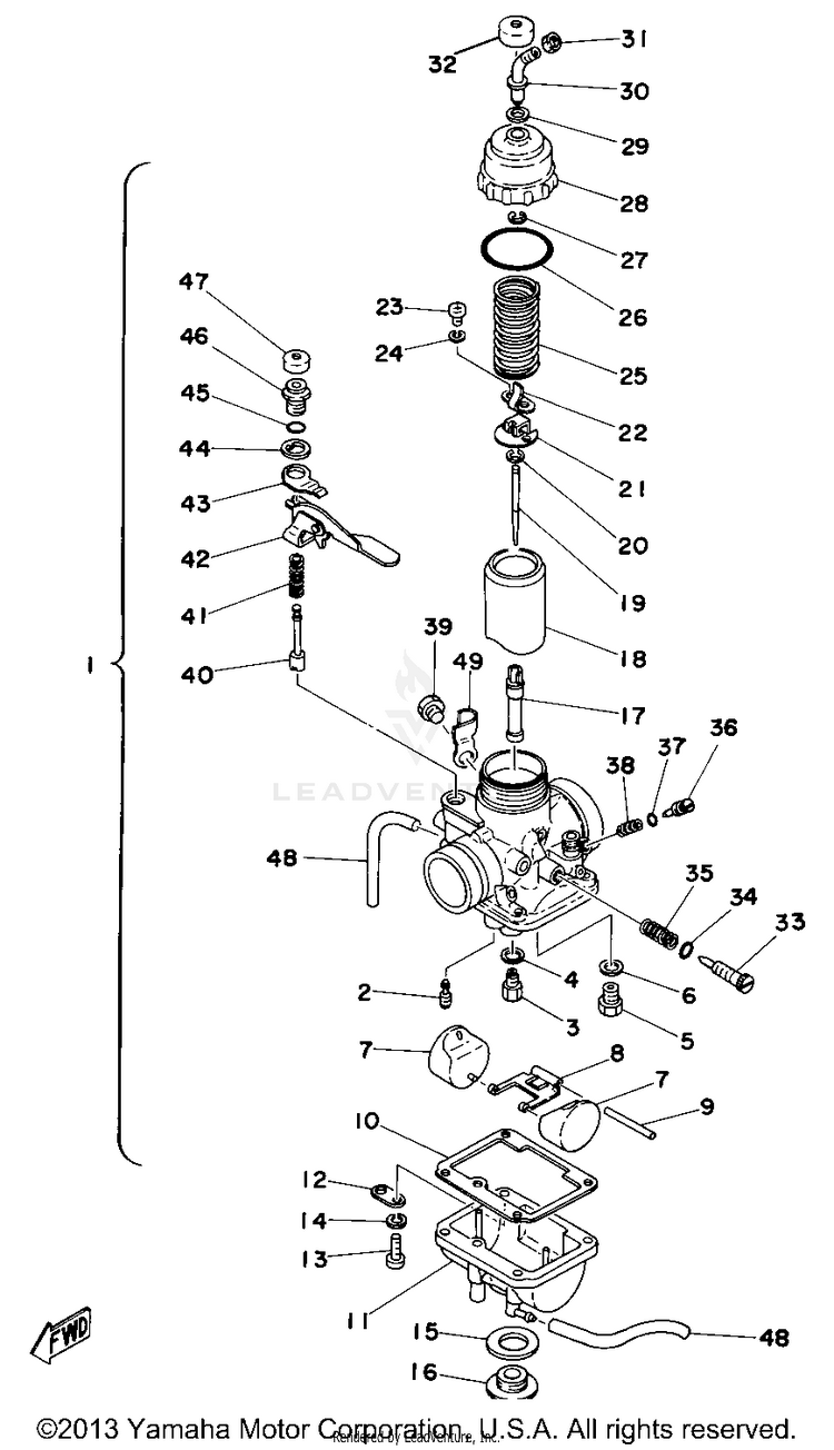 Carburetor (Dt250d) Schematic