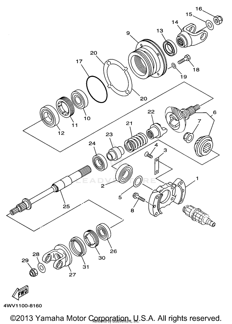 Middle Drive Gear Schematic